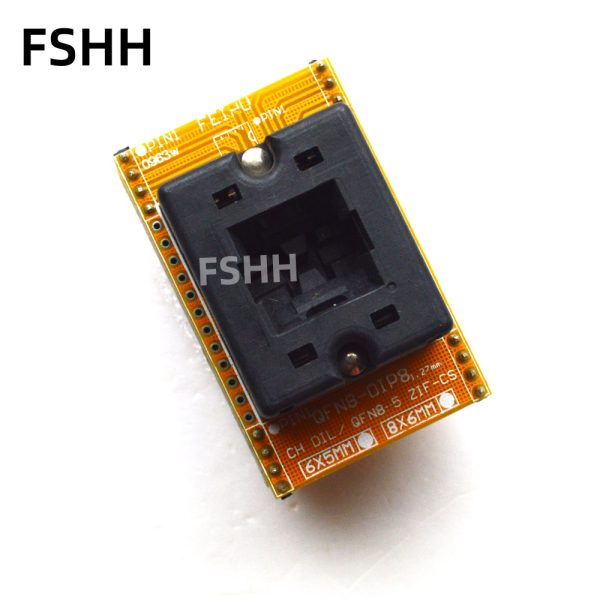 6mmx8mm 6mmx5mm QFN8 to DIP8 Adapter WSON8 DFN8 MLF8 test socket 1.27mm QFN8 Open-Top Socket 08LQ12TS16050-C - Image 2