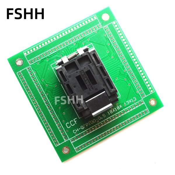 Clamshell FPQ-100-0.5-10A test socket FPQ100 TQFP100 LQFP100 QFP100 socket 0.5mm 13X13mm 18X18mm - Image 2