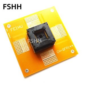 Push-type QFP144 socket CH-QFP144 Test Socket LQFP144 TQFP144 IC SOCKET Pitch 0.4mm IC234-1444-053 16x16mm 18x18mm