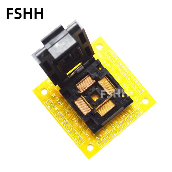 QFP128 test socket TQFP128 FPQ128 LQFP128 IC51-1284-1702 Pitch=0.4mm Adapter/IC SOCKET/IC Test Socket - Image 2