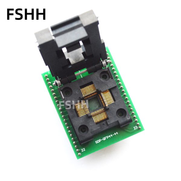 SDP-QFP44-44 Programmer adapter Clamshell QFP44 to DIP44 adapter QFP44 TQFP44 LQFP44 test socket 0.8mm