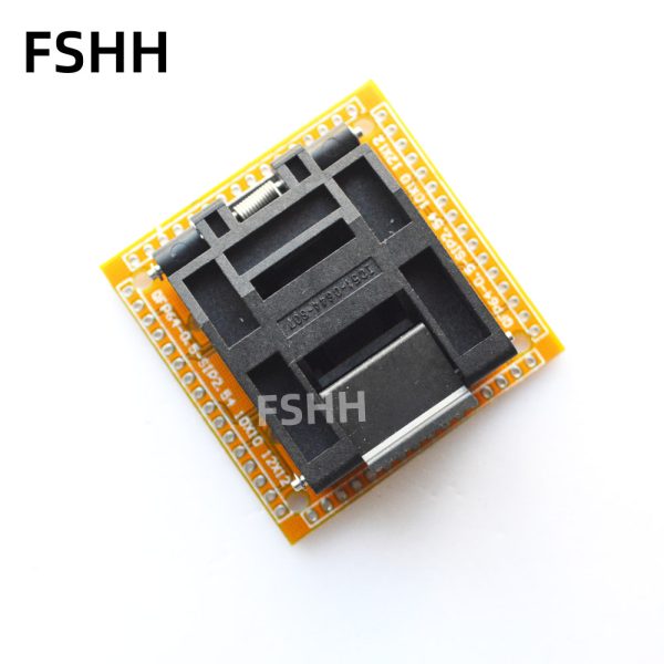 TQFP64 LQFP64 QFP64 test socket IC51-0644-807 socket with PCB QFP64 0.5mm to SIP 2.54mm socket adapter - Image 2