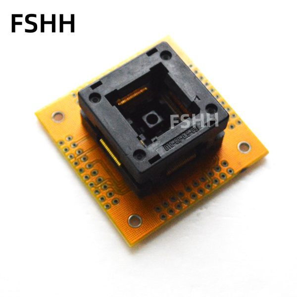 TQFP80 QFP80 LQFP80 ic test socket OTQ-80-0.5-05 socket(With PCB board) Pitch=0.5mm Size=14x14mm - Image 2