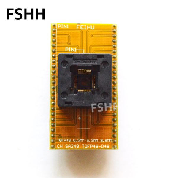 SA248 TQFP48 to DIP48 Programmer adapter LQFP48 QFP48 test socket Pitch=0.65mm Size=6.9mmX8.6mm - Image 2