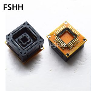 1pcs PLCC44 to PLCC44 test socket PLCC44 socket Program debugging test seat 1.27mm to 1.27mm socket