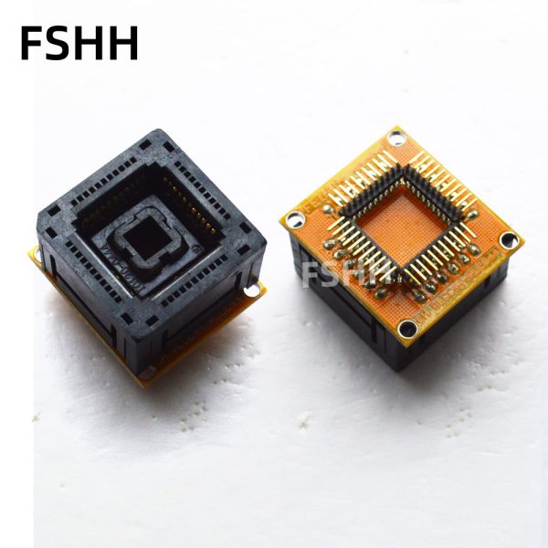 1pcs PLCC44 to PLCC44 test socket PLCC44 socket Program debugging test seat 1.27mm to 1.27mm socket
