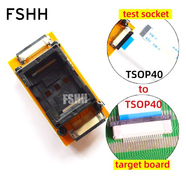 Program Test SMD welding TSOP40 to TSOP40 test socket 0.5mm 20mm TSOP40 On line test socket - Image 2