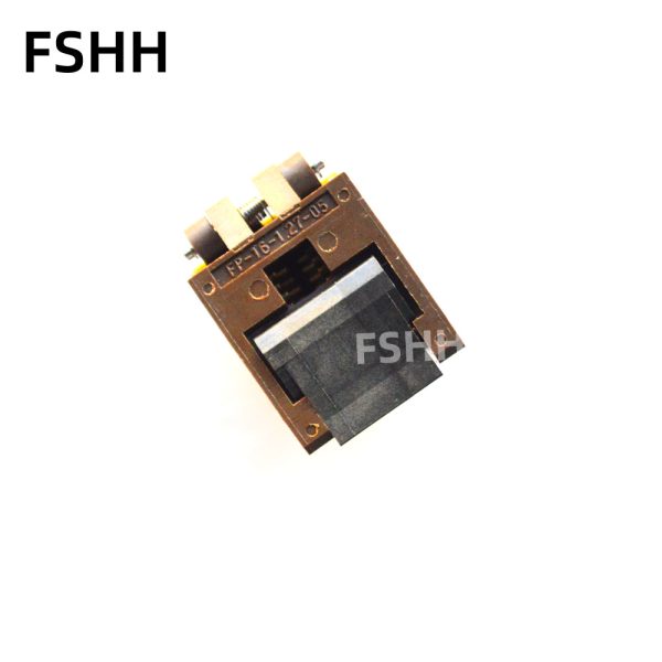 150mil FP16-1.27-05 test socket Clamshell SOP16 to DIP16 socket adapter Pitch=1.27mm Width=6.9mm - Image 2