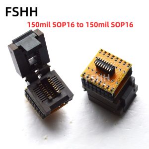 150mil SOP16 to SOP16 test socket FP-16-1.27-05 socket 1.27mm to 1.27mm socket