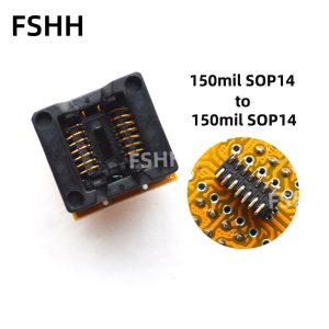 150mil SOP14 to SOP14 test socke SOP14/SO14/SOIC14 socket Pitch 1.27mm to 1.27mm