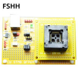 STM8 QFP64 Core board STM8A STM8S STM8L Download seat test socket Programmer adapter TQFP64 LQFP64 0.5mm pitch