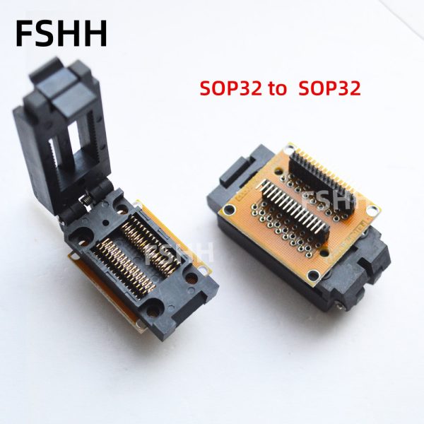 SOP32 to SOP32 test socket SOP32 FP32 SOIC32 ic socket width=14.2mm