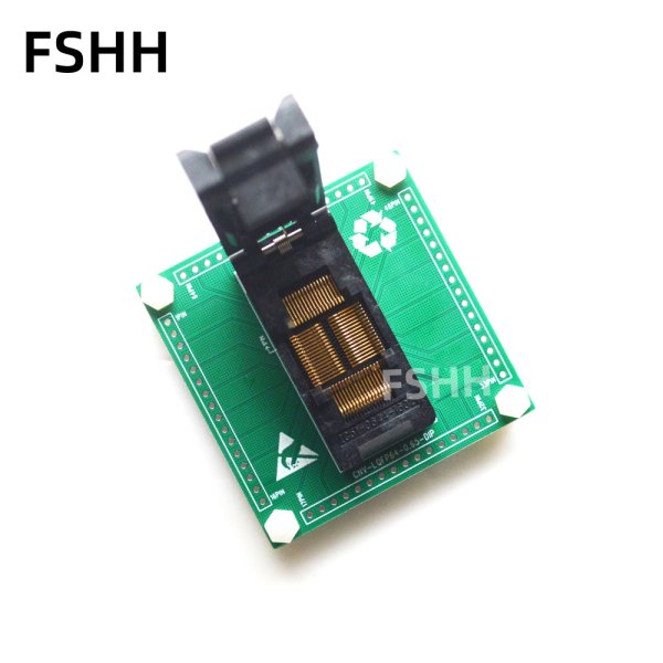 TQFP64 QFP64 test socket QFP64 0.65mm to SIP 2.54mm adapter IC51-0644-1602 IC socket 0.65mm 12mmx12mm 14mmx14mm