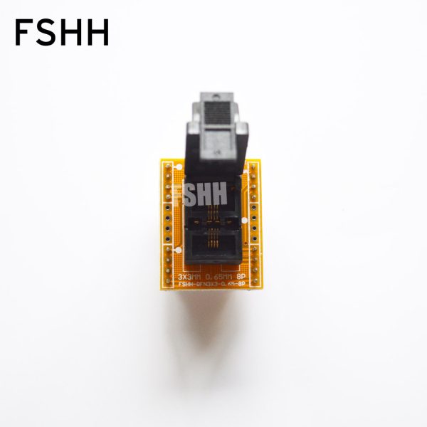 QFN8 to DIP8 Programmer adapter DFN8 WSON8 MLF8 socket Pitch=0.65mm Size=3mmX3mm - Image 2