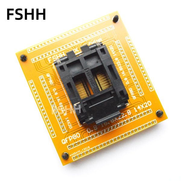 TQFP80 QFP80 LQFP80 test socket IC51-0804-394 socket QFP80 0.8mm to SIP 2.54mm Adapter - Image 2