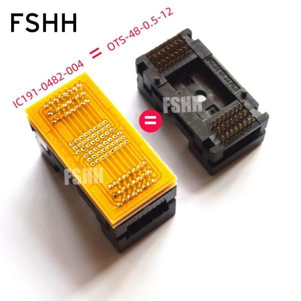 IC191-0482-004 instead of OTS48-0.5-12 test socket 0.5mm TSOP48 socket NAND FLASH chip test socket - Image 2