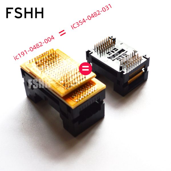 IC191-0482-004 instead of OTS48-0.5-12 test socket 0.5mm TSOP48 socket NAND FLASH chip test socket - Image 3