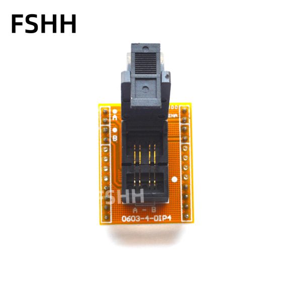 Double station 0603 test socket, flip type with board with terminal, resistance capacitor socket