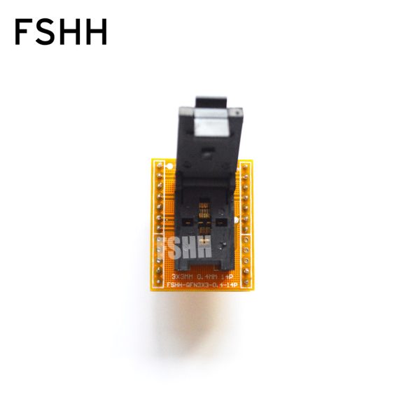QFN14 to DIP14 Programmer adapter WSON14 UDFN14 MLF14 ic socket Pin pitch=0.4mm Size=3x3mm