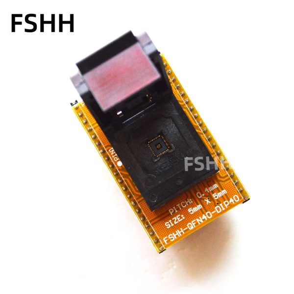 QFN40 to DIP40 Programmer Adapter wson40 dfn40 mlf40 test socket Pitch=0.4mm Size=5x5mm - Image 2