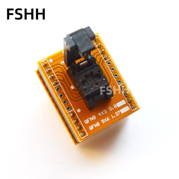 4x3mm 0.8mm QFN8 test socket UDFN8 DFN8 ML8F WSON8 adapter QFN8 to DIP8 Programmer adapter