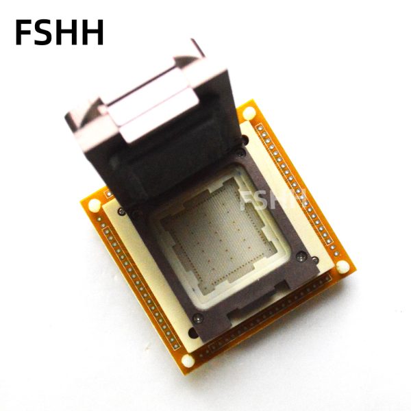 QFN76 test socket WSON76 DFN76 MLF76 With PCB board Adapter Pitch=1.0mm Size=27x27mm - Image 2