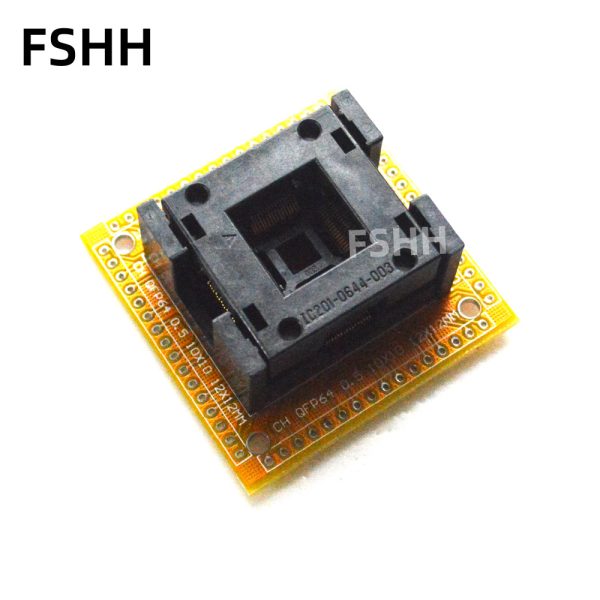 QFP64 TQFP64 ic test socket IC201-0644-003 socket Pitch=0.5mm Size=10x10mm 12x12mm - Image 2