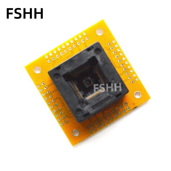 TQFP80 QFP80 LQFP80 ic test socket OTQ-80-0.5-05 socket(With PCB board) Pitch=0.5mm Size=14x14mm