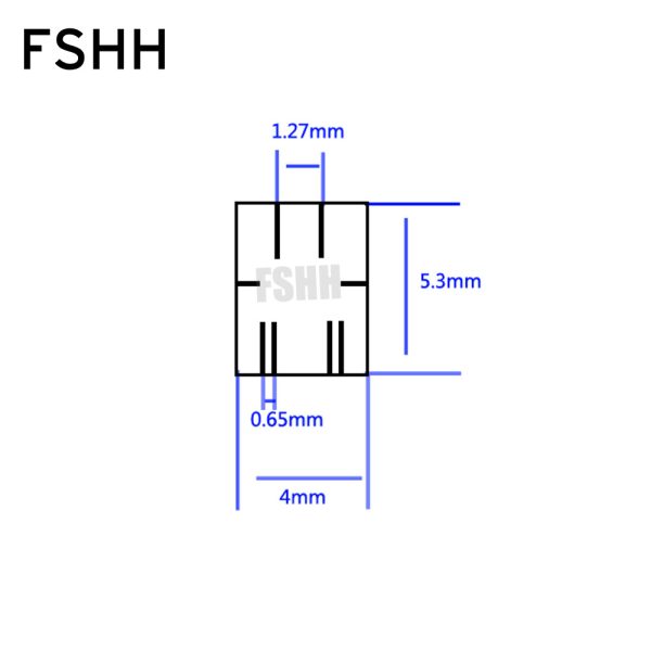 WSON4 DFN4 QFN4 MLF4 IC Test Socket(Flip test seat) Pitch=1.27mm/0.65mm Size=5.3x4mm - Image 3