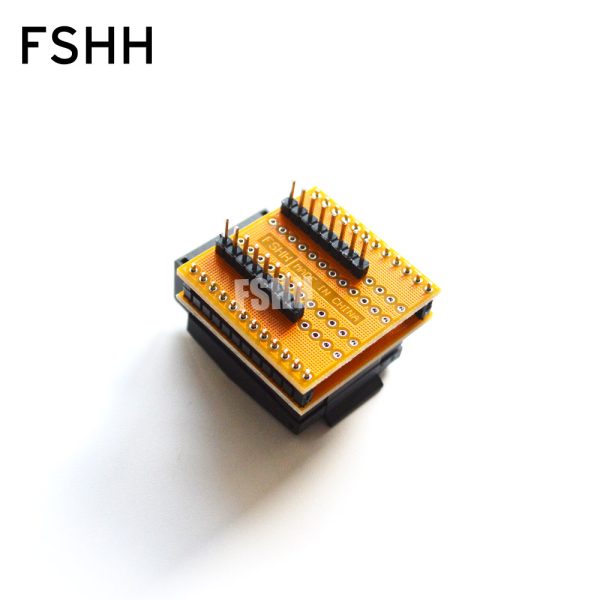 QFN16 to DIP16 Programmer adapter WSON16 UDFN16 MLF16 ic test socket Size=12.6mmx12.6mm Pin pitch=2.54mm - Image 3
