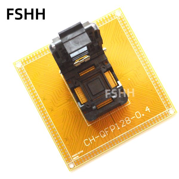 IC51-1284-1788 Test socket TQFP128/QFP128/FPQ128 Adapter CH-QFP128-0.4 IC SOCKET Pitch=0.4mm