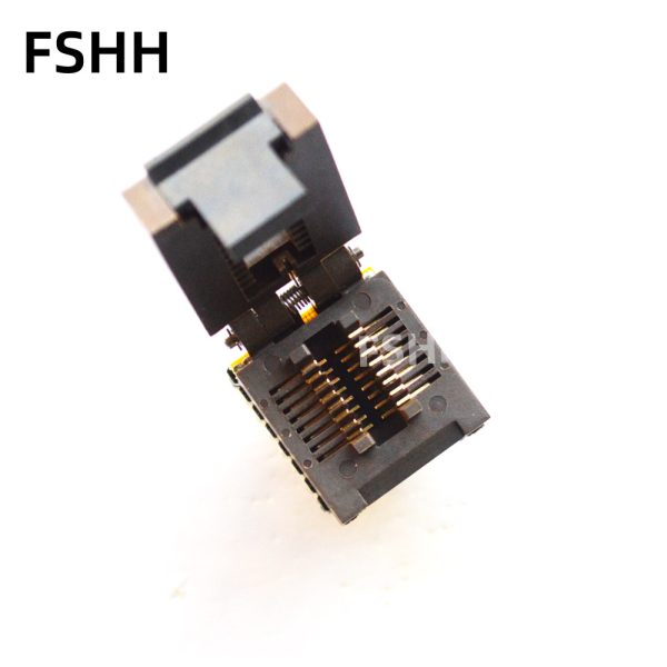 150mil FP16-1.27-05 test socket Clamshell SOP16 to DIP16 socket adapter Pitch=1.27mm Width=6.9mm