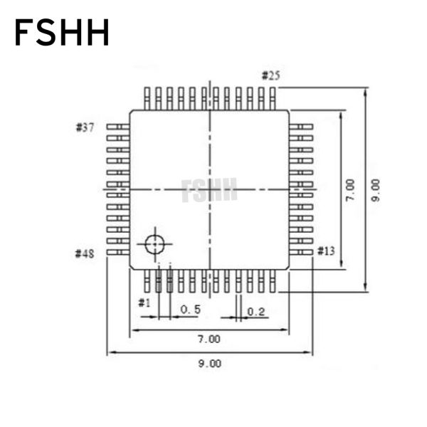SA248 QFP48 to DIP48 Programmer adapter TQFP48 LQFP48 ic test socket (1pin to 1pin) 0.5mm - Image 4