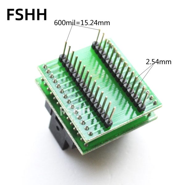 IC51-0282-334-1 test socket SOP28 to DIP28 Programmer adapter SOP28 FP28 ic socket 300mil 1.27mm - Image 3