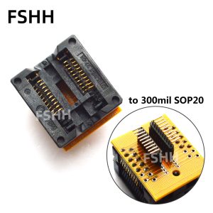 Chip solderless 300mil SOP20 to SOP20 test socket SOP20 SOIC20 SO20 socket SMT test socke