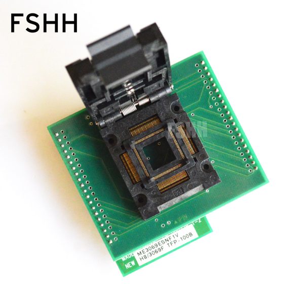ME3069ESNF1V adapter H8-3069F-TFP-100B programmer test socket FPQ-100-0.5-13 TQFP100 to DIP40 IC test socket