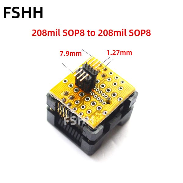 SOP to SOP8 test socket 150mil/208mil SOP8 to SOP8 adapter Solder-free online test Pitch 1.27mm to 1.27mm - Image 4