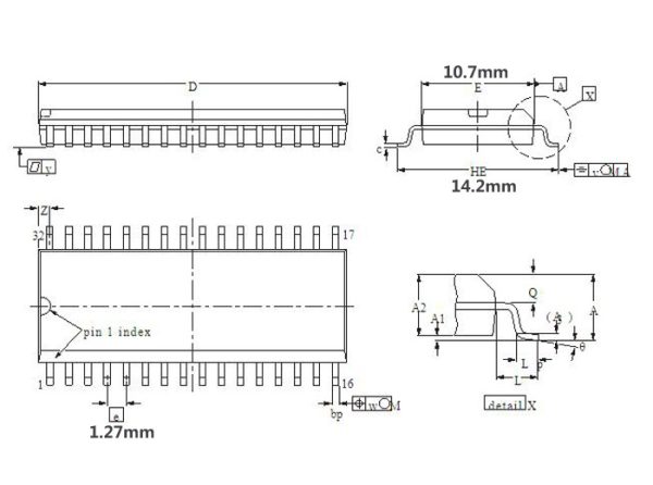 FP-32-1.27-06 SOP32 to DIP32 Programmer Adapter FP32/SOIC32 Adapter SOP32 ic test socket width=14.2mm - Image 4