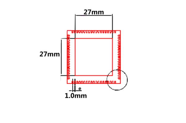 QFN76 Chip adapter plate test board WSON76 DFN76 MLF76 Chip welded plate 1.0mm 27x27mm - Image 3
