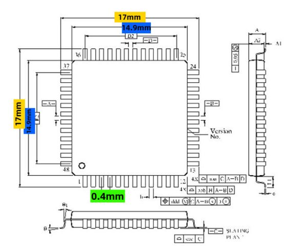 CH-QFP128-0.4 Test socket FPQ-128-0.4-02 Programmer Adapter TQFP128 QFP128 FPQ128 LQFP128 socket pitch=0.4mm - Image 3