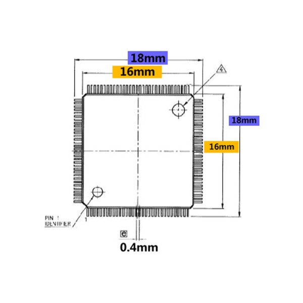 Push-type QFP144 socket CH-QFP144 Test Socket LQFP144 TQFP144 IC SOCKET Pitch 0.4mm IC234-1444-053 16x16mm 18x18mm - Image 2