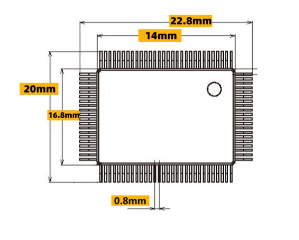 TQFP80 QFP80 LQFP80 test socket IC51-0804-394 socket QFP80 0.8mm to SIP 2.54mm Adapter - Image 3
