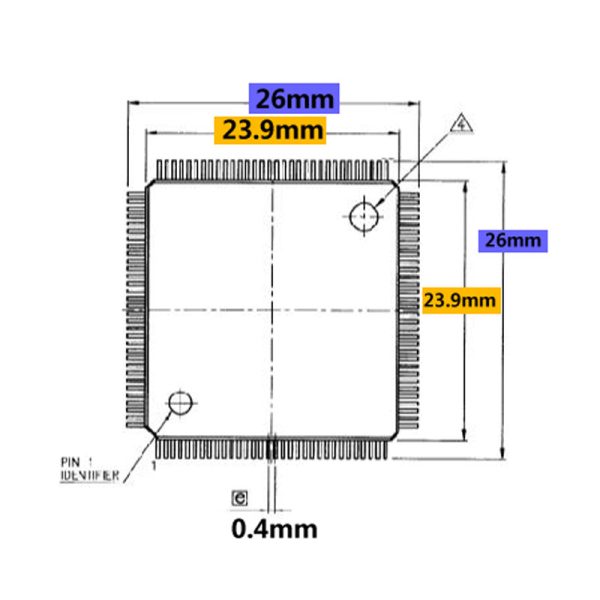 IC51-2164-1887-10 test socket TQFP216 QFP216 IC SOCKET Flip test seat 0.4mm 24x24mm 26x26mm - Image 4