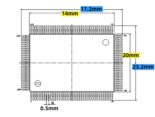 SU-PC8375S-PQFP128-E Programmer Adapter FPQ-128-0.5-03  IC51-1284-1433-10 PQFP128/QFP128 Adapter IC Test Socket/IC Socket - Image 4