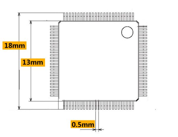 IC51-1004-958 test socket QFP100 LQFP100 TQFP100 socket Pitch=0.5mm - Image 4