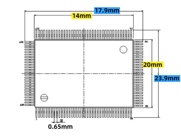 GA-100QFP Programmer Adapter TQFP100 QFP100 LQFP100 IC51-1004-814-1 test socket - Image 4