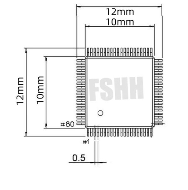 QFP64 TQFP64 ic test socket IC201-0644-003 socket Pitch=0.5mm Size=10x10mm 12x12mm - Image 3