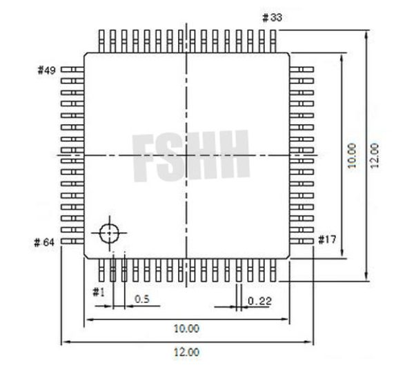 FPQ-64-0.5-06 IC Socket FPQ64/TQFP64/QFP64 Test Socket Pitch:0.5mm Size:10x10/12x12mm - Image 3