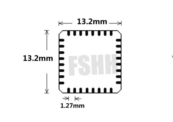QFN32 to DIP32 Programmer adapter WSON32 UDFN32 MLF32 ic test socket Size=13.2mmx13.2mm Pin pitch=1.27mm - Image 4