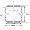 TQFP64 QFP64 test socket QFP64 0.65mm to SIP 2.54mm adapter IC51-0644-1602 IC socket 0.65mm 12mmx12mm 14mmx14mm - Image 3
